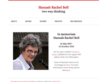 Tablet Screenshot of hannahrachelbell.com